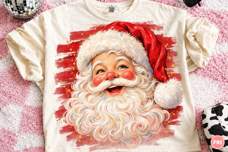 Vintage Santa Claus Christmas PNG | Cheerful Retro Santa Png