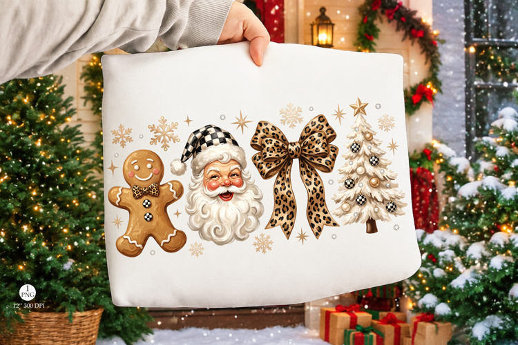 Preppy Santa Png,Retro Coquette Christmas Png
