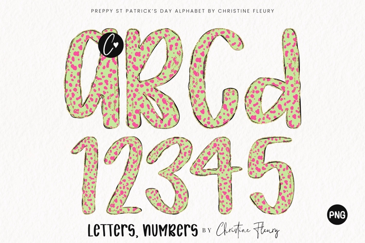 Pink Dalmatian Print Preppy St Patricks Alpha PNG Clipart