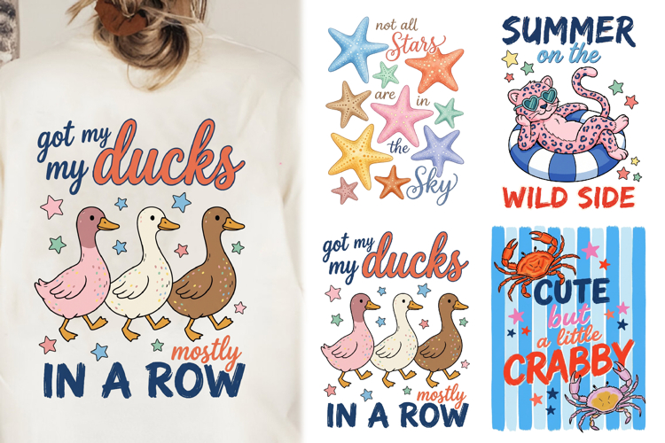 Preppy Summer Animals PNG