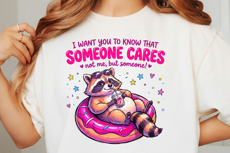 Preppy Summer Bruh Raccoon PNG