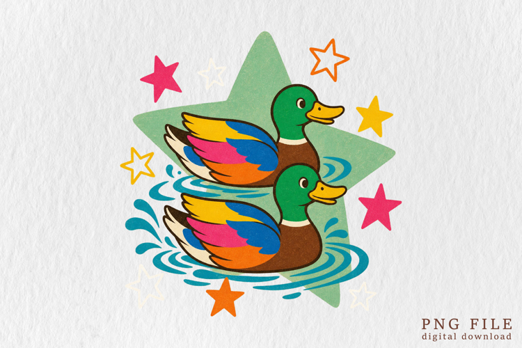 Preppy Summer Duck PNG