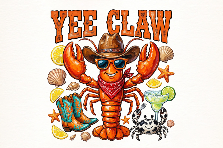 Preppy Summer Yee Claw PNG example image 1