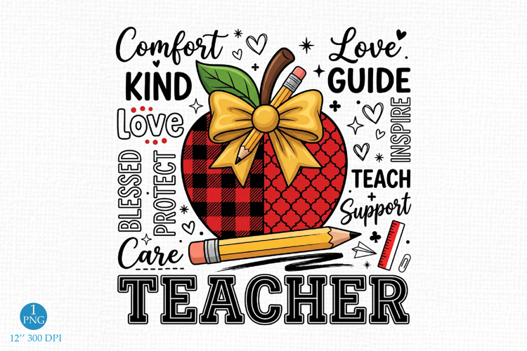 Preppy Teacher Coquette Bow Png, Teacher Summer Png