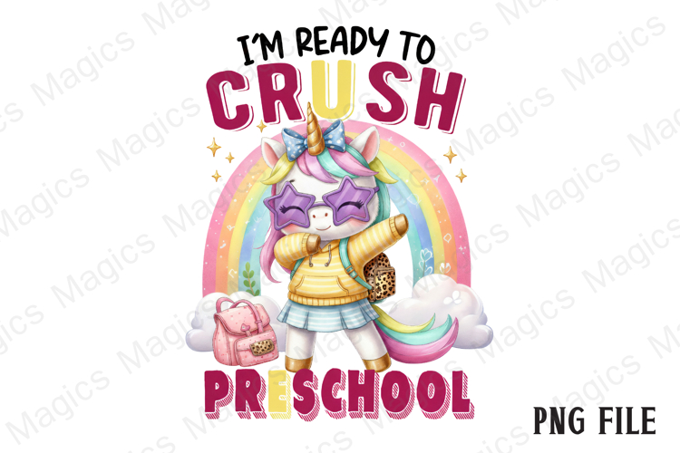 PRESCHOOL Back to School Unicorn Sublimation