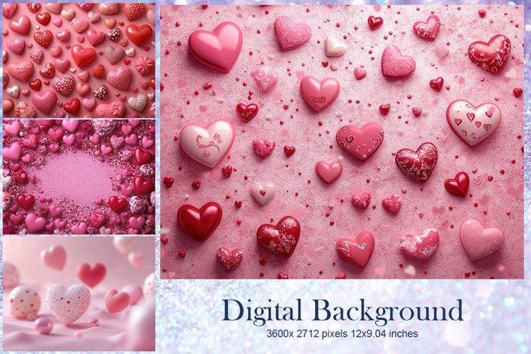 Heart Valentines Background Love Wallpaper Bokeh Backdrop48