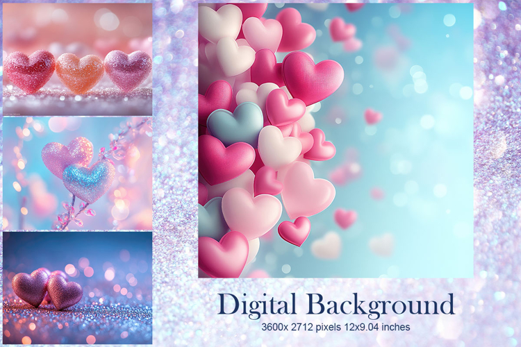 Heart Valentines Background Love Wallpaper Bokeh Backdrop103