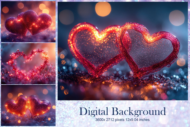 Heart Valentines Background Love Wallpaper Bokeh Backdrop70