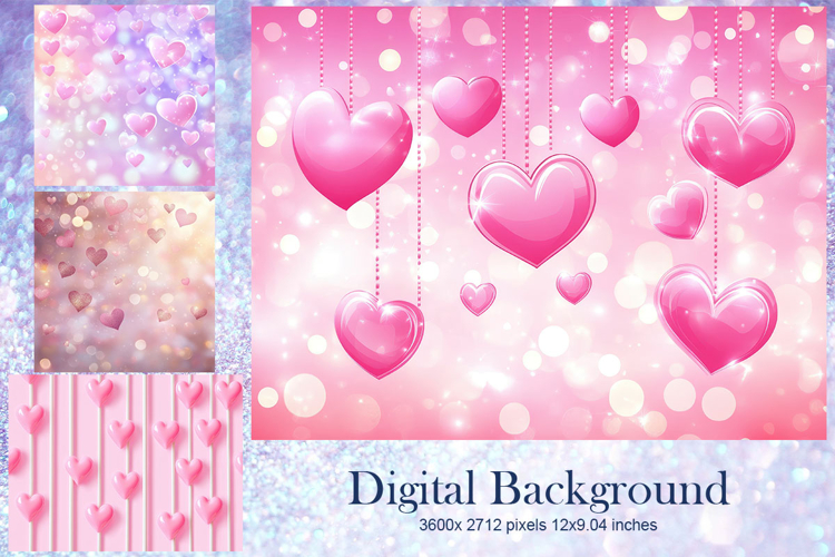 Heart Valentines Background Love Wallpaper Bokeh Backdrop80