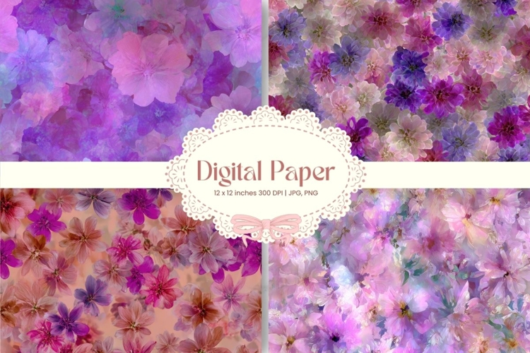 Flower Pattern Background Wallpaper Digital Paper_15