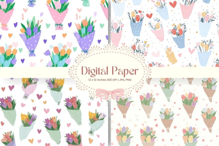 Flower Pattern Background Wallpaper Digital Paper_20