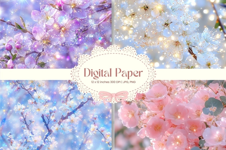 Flower Background Digital Paper Wallpaper Backdrop_44