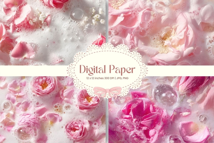 Flower Background Digital Paper Wallpaper Backdrop_52