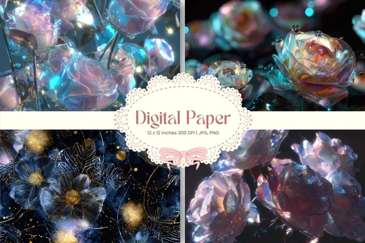 Flower Background Digital Paper Wallpaper Backdrop_56