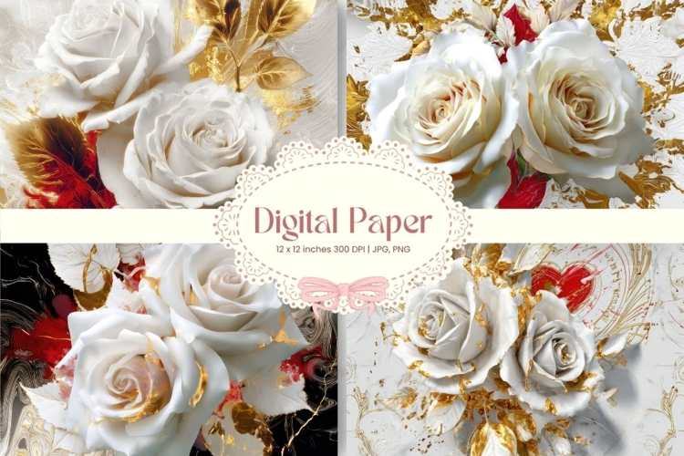 Flower Background Digital Paper Wallpaper Backdrop_57