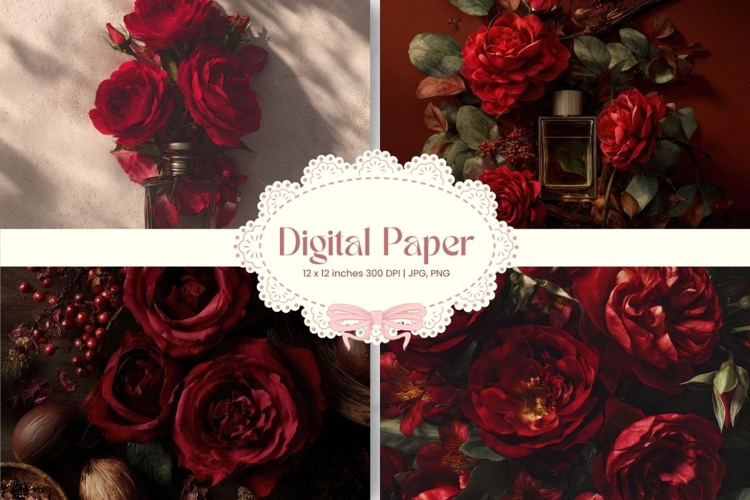Flower Background Digital Paper Wallpaper Backdrop_60