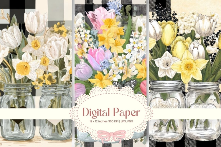 Tulip Flower Background Jar Flower Wallpaper Backdrop_70