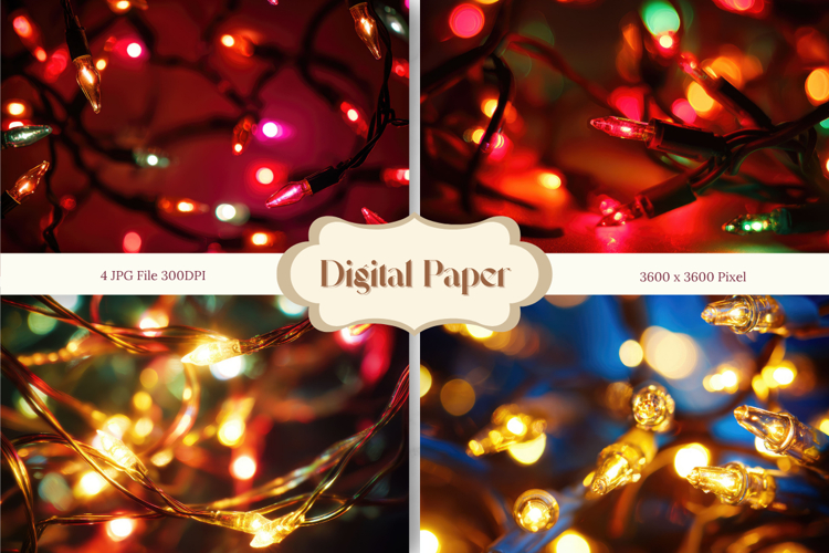 Christmas Light String Overlay Backdrop Background Wallpaper