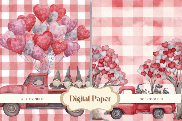 Gnome Valentine Background Love Heart Wallpaper Backdrop_14