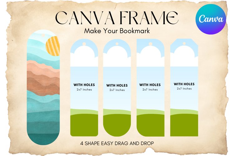 Bookmark Canva Frame Template Fill Your Own Editable Photo_2