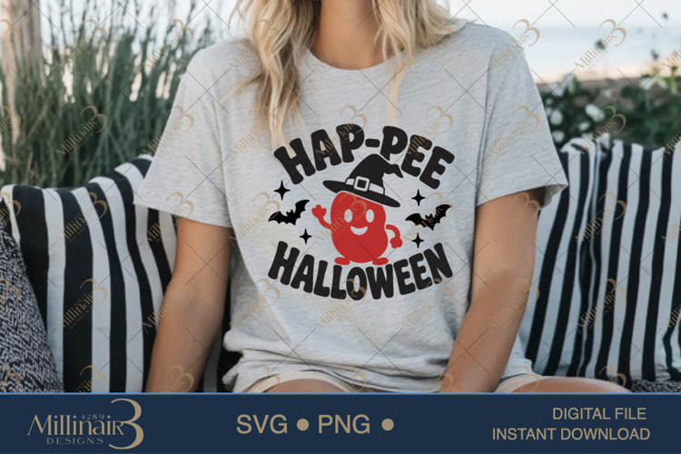 Hap Pee Halloween SVG PNG, Funny Nurse Halloween Design, Uro