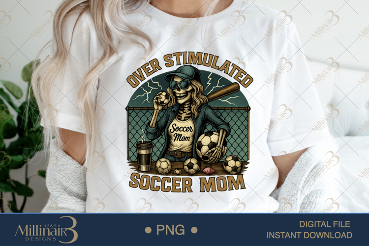 Overstimulated Baseball Mom PNG | Coquette Bow Sports Pn example image 1