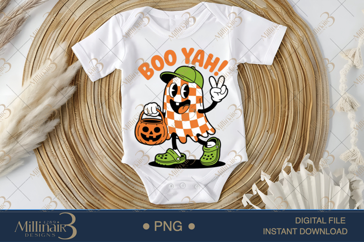 Boo Yah! PNG Funny Halloween Design |Cute Spooky Kitty Desi