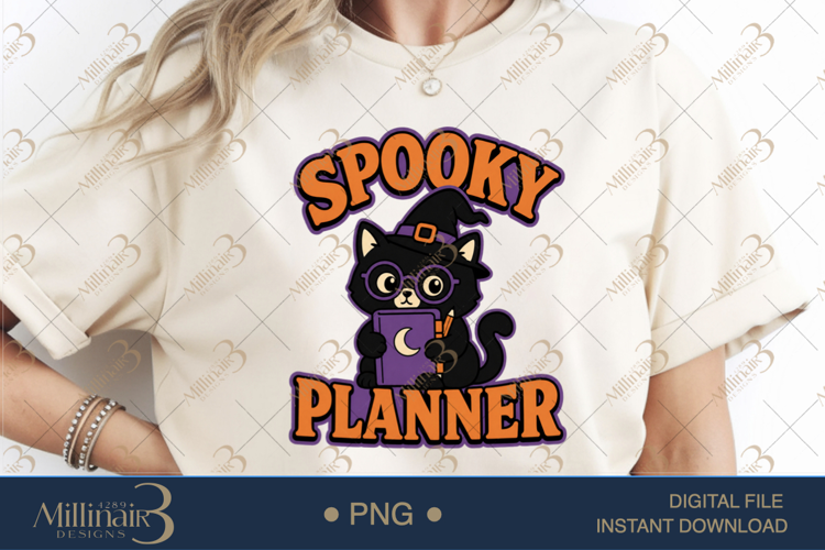 Spooky Planner PNG, Cute Halloween Planner Design, Planner L