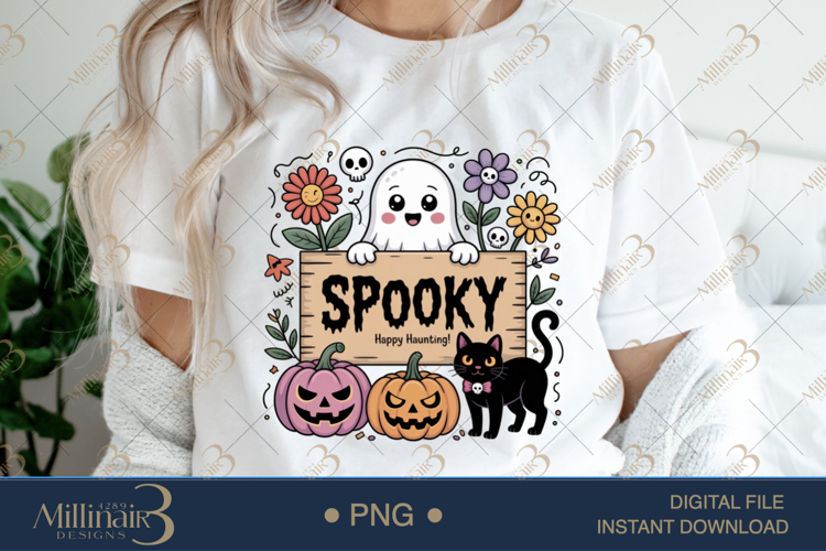 Spooky Happy Haunting PNG | Halloween Sublimation