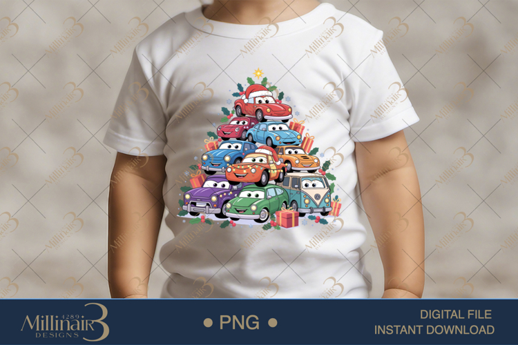 Christmas Cars Tree PNG Clipart | Cute Cartoon Vehicles in H