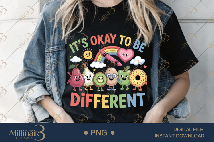 Its Okay To Be Different PNG| Puzzle Piece Autism Awarenes