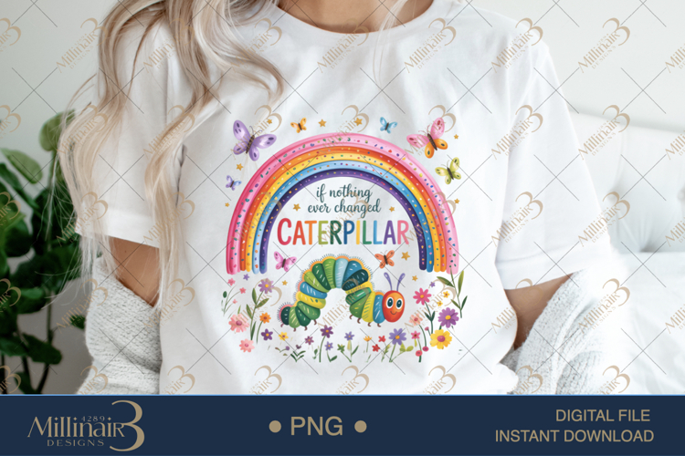 If Nothing Ever Changed Caterpillar PNG |Teacher Inspiration