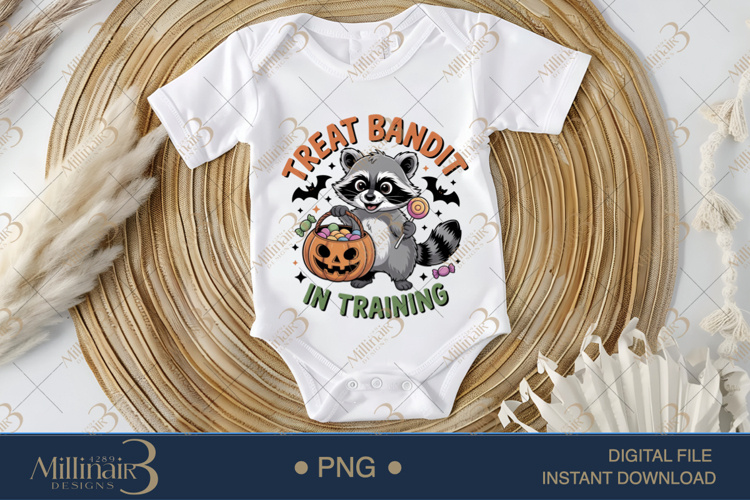 Treat Bandit In Training PNG Halloween Kids Design