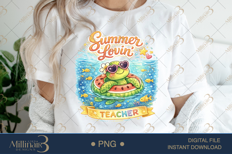 Summer Lovin’ Teacher PNG Cute Teacher Summer Clipart | Beach