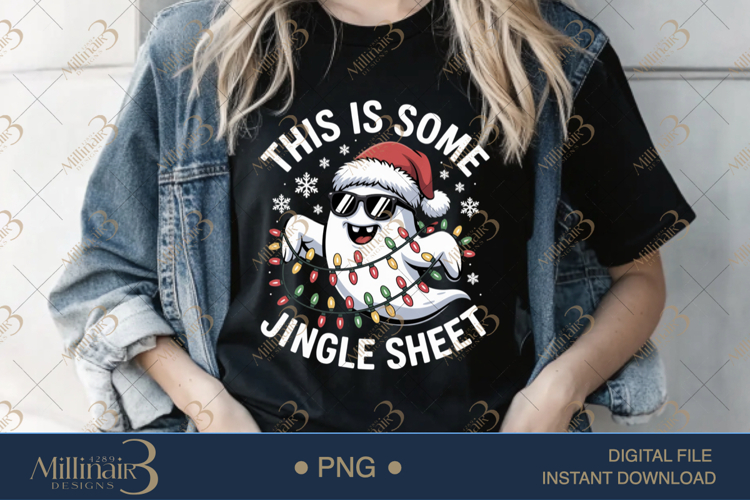 This Is Some Jingle Sheet PNG | Funny Christmas Ghost Clipar