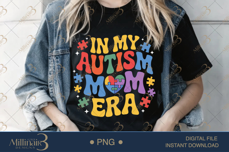 In My Autism Mom Ear PNG | Puzzle Piece Autism Aw