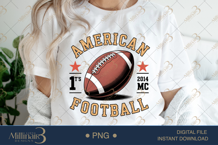 American Football PNG Clipart | Vintage Sports Ball Sublimat