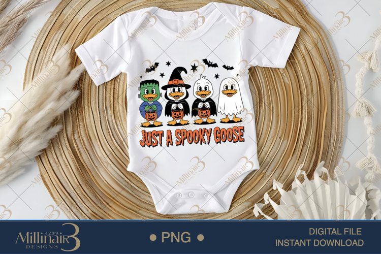 Just A Spooky Halloween Goose PNG |Kids Halloween Clipart