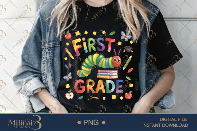 First Grade Caterpillar PNG Inspirational Quote