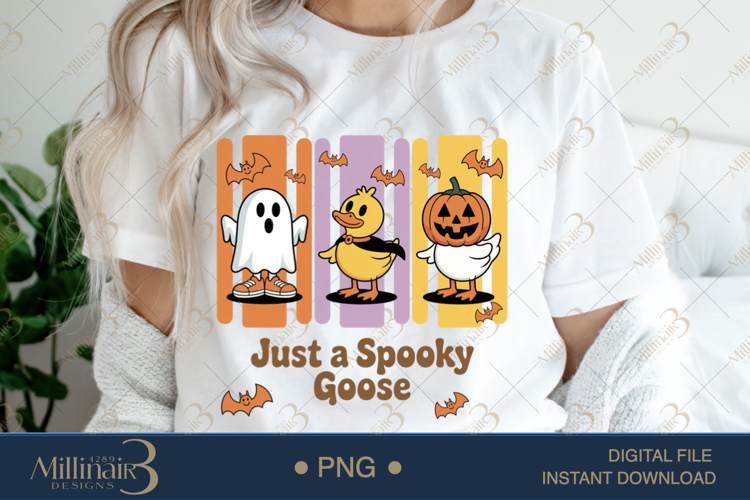 Just a Spooky Goose Sublimation PNG| Happy Hallowe
