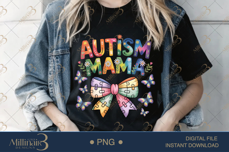 Autism Awareness Mama PNG | Puzzle Piece Autism Awareness PN