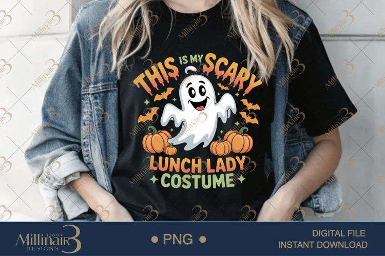 This Is My Scary Lunch Lady Costume PNG |Spooky School Cafet