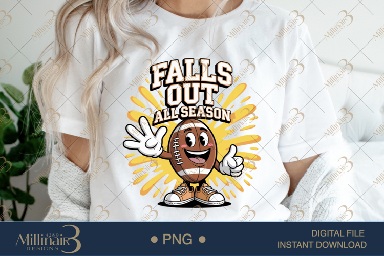Fun Fall Football PNG | Falls Out All Season Design | Game D