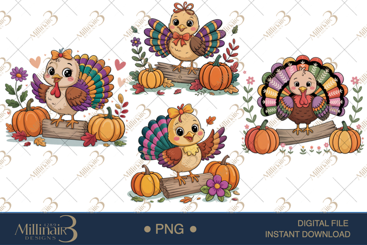 Cute Turkey Clipart Image 16