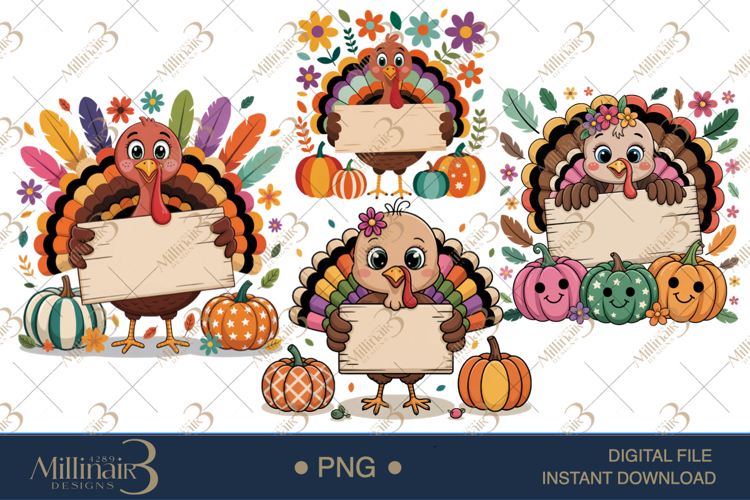 Cute Turkey Clipart Image 13