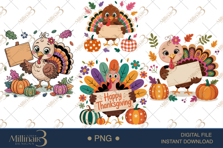Cute Turkey Clipart Image 11