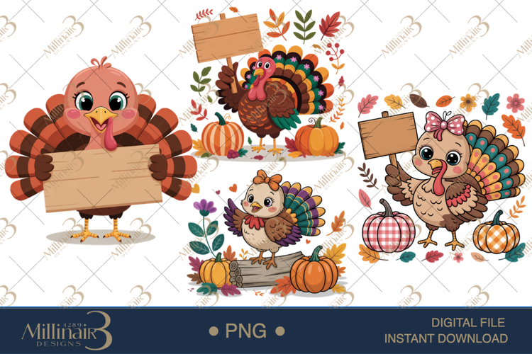 Cute Turkey Clipart Image 10