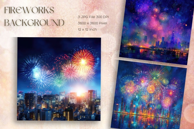 Fireworks Background Celebrate Happy New Year Wallpaper_35