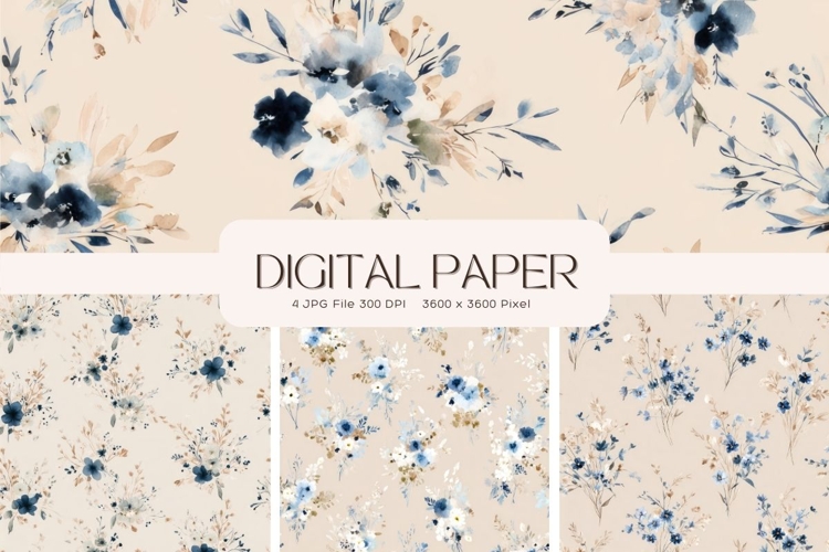 Cottagecore Flower Background Vintage Wallpaper Pattern_2