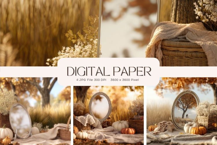 Fall Autumn Background Wallpaper Pattern Cozy Digital Paper